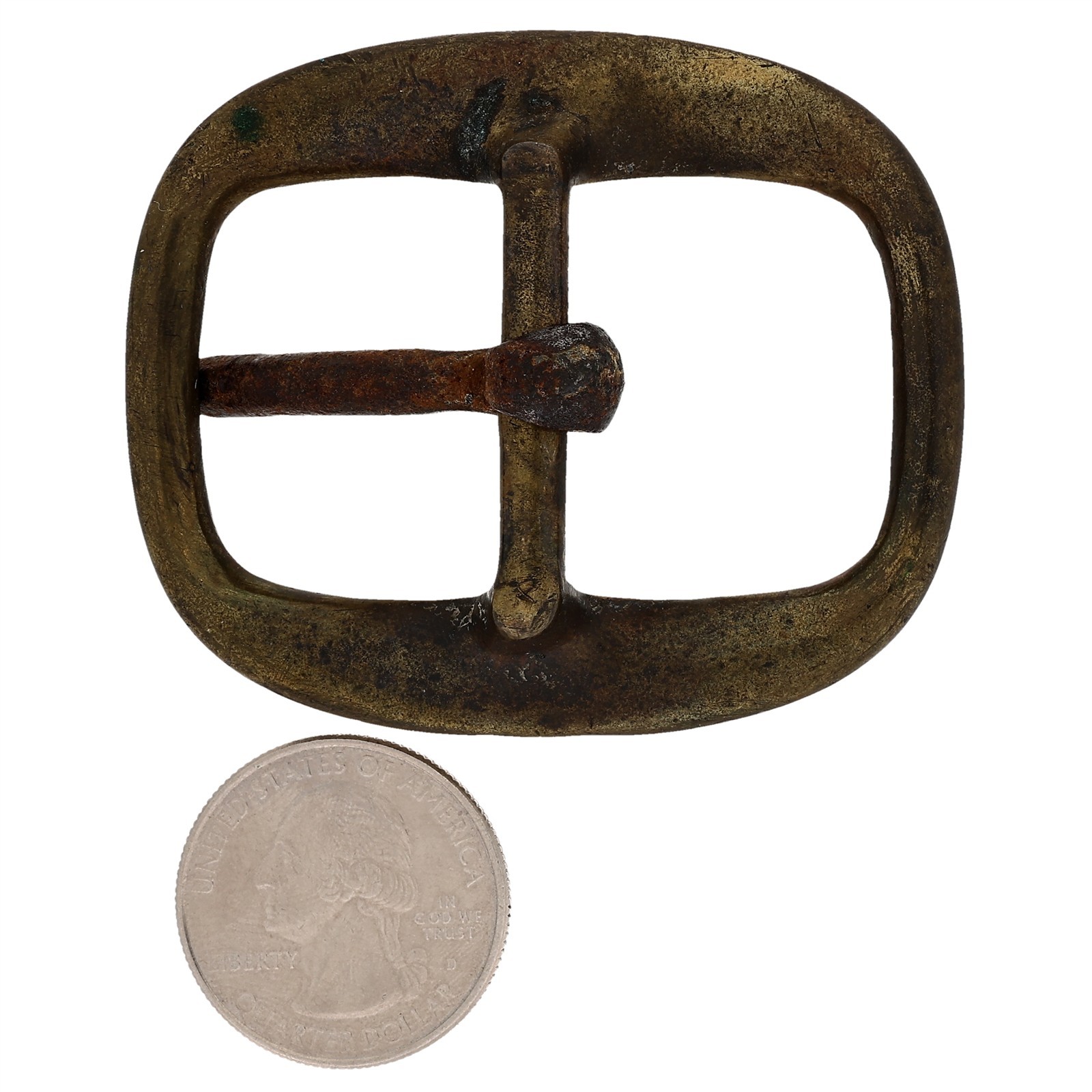 1″ Brass Plain Centerbar Antique Western Cowboy Workwear Vintage Belt Buckle