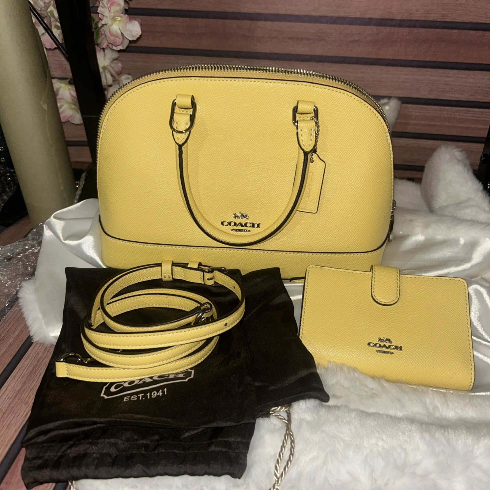 Coach 27591 Crossgrain Mini Sierra Satchel And Matching Wallet And Dust Bag