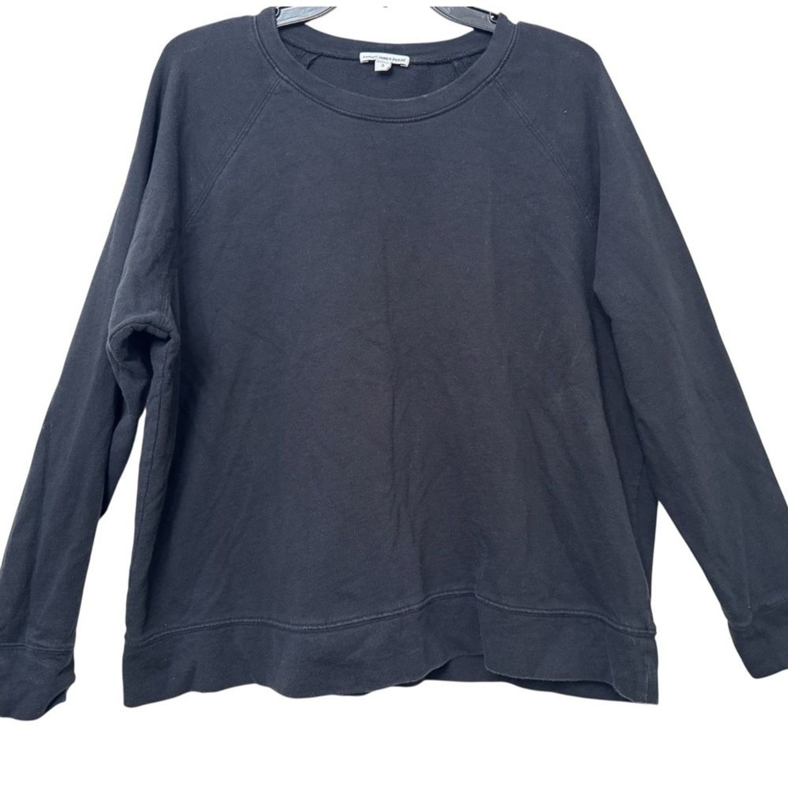 James Perse Black Crewneck Sweatshirt Pullover Size 3