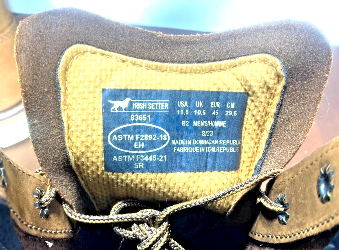 Work Boot Irish Setter Ashby, Model 83651, 6″ Soft Toe Nubuck Full Grain Leather