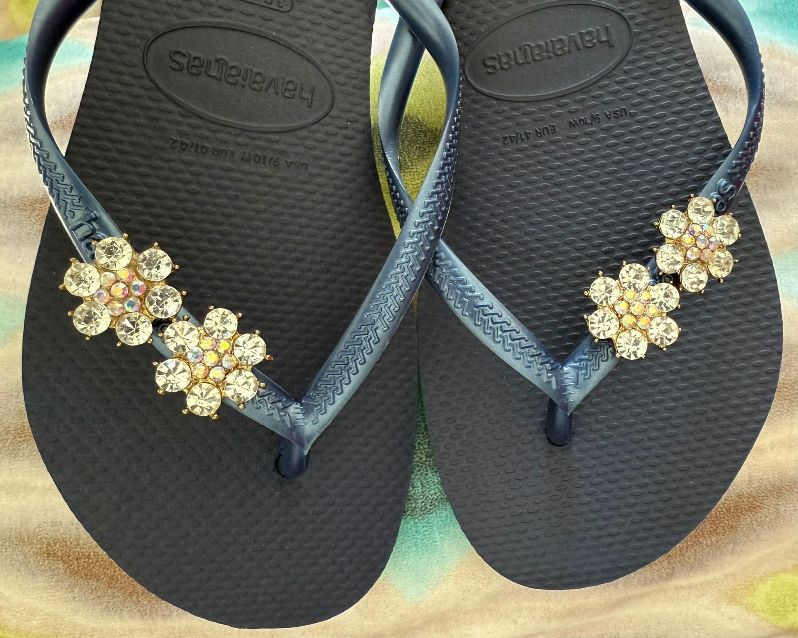 Havaianas Slim Flip Flops Women with Crystals and Personalize Charms