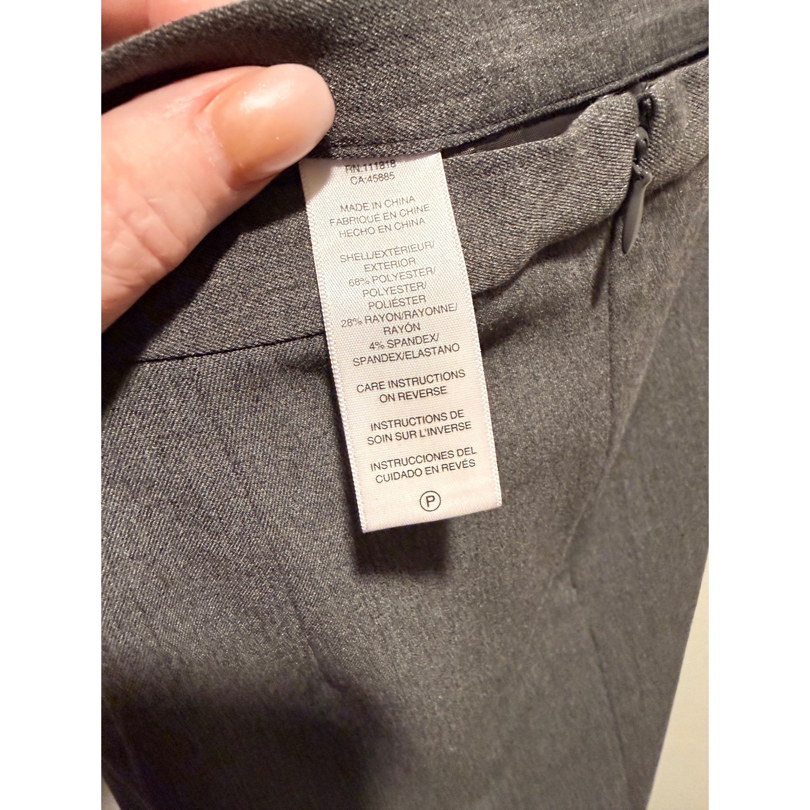 Michael Kors Gray Lined Straight Midi Skirt Size 8