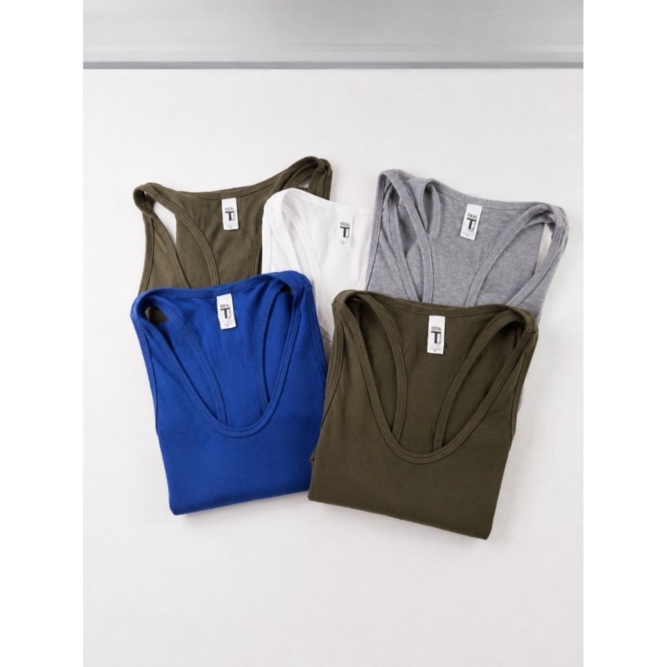 Next Level Ideal Racerback Tank Bundle XL 5 Piece **SEE NOTE REGARDING WHITE T**