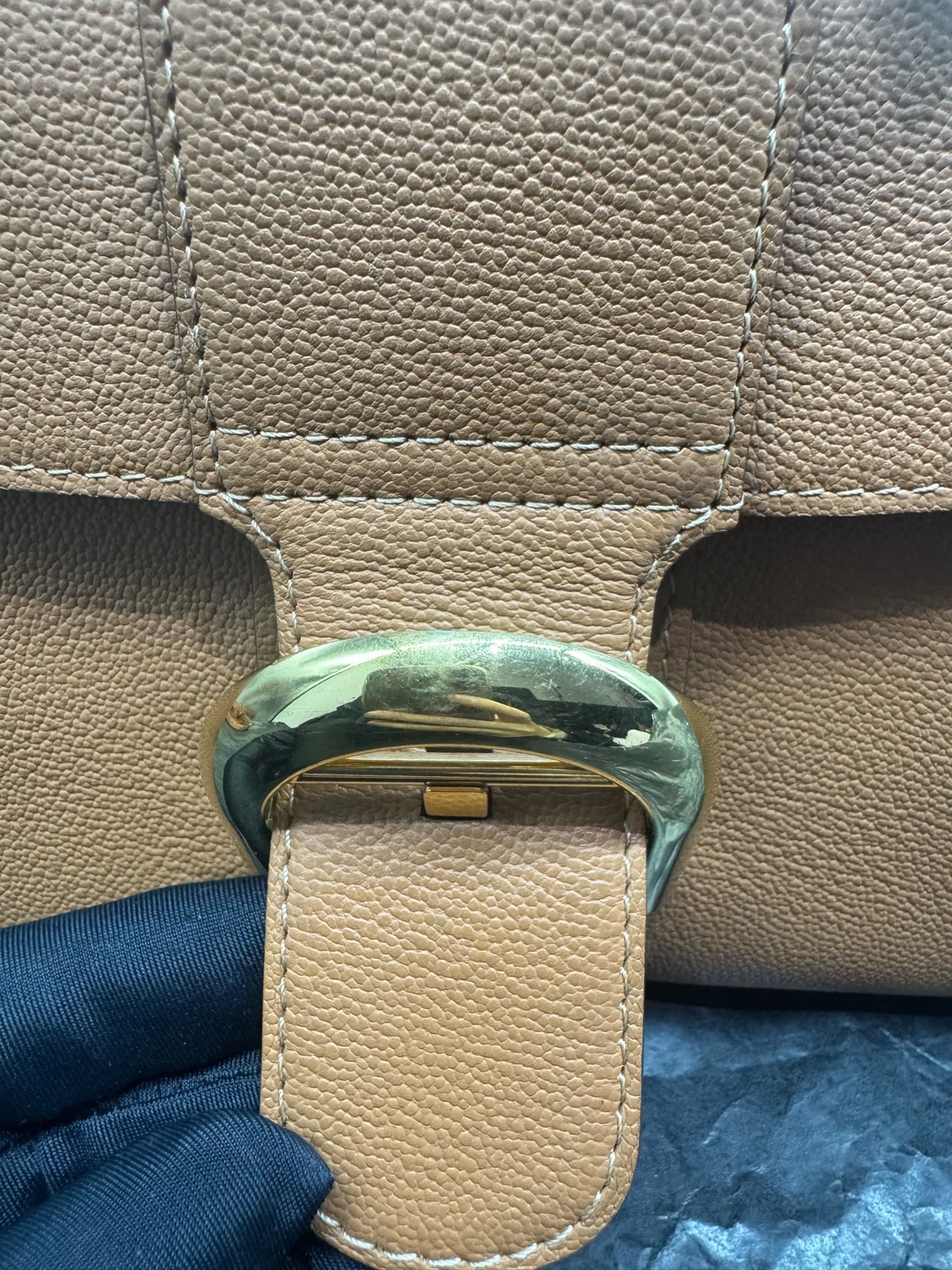 Authentic Delvaux Calfskin Top Handle Bag Golden Brown Gold-Tone eBay AG