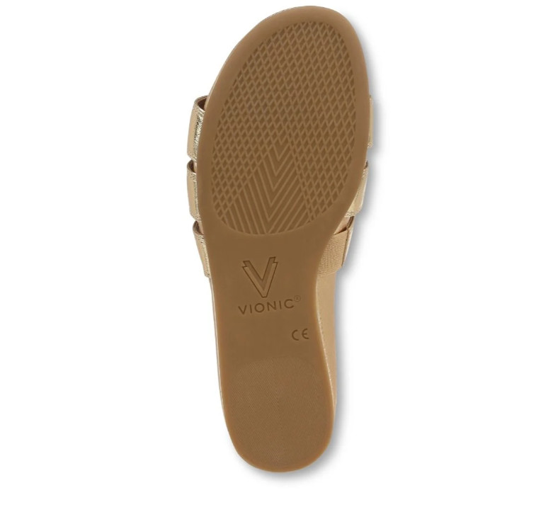 Vionic Glendora Slide Sandal Women’s Leather Orthotic Comfort Arch Support