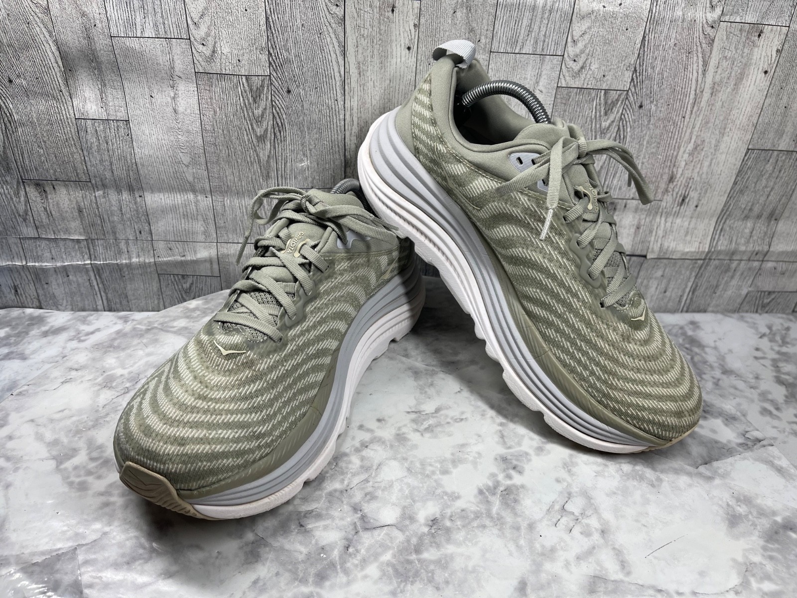 Hoka One One Gaviota 5 Sneakers Men 10D Running Shoes Gray Gym Sports Platform