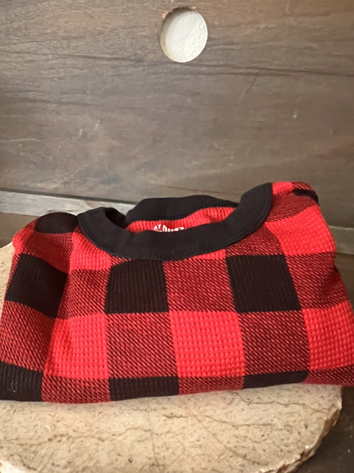 At the Buzzer Shirt Mens XL RED Thermal Long Sleeve Crewneck Pullover Outdoor