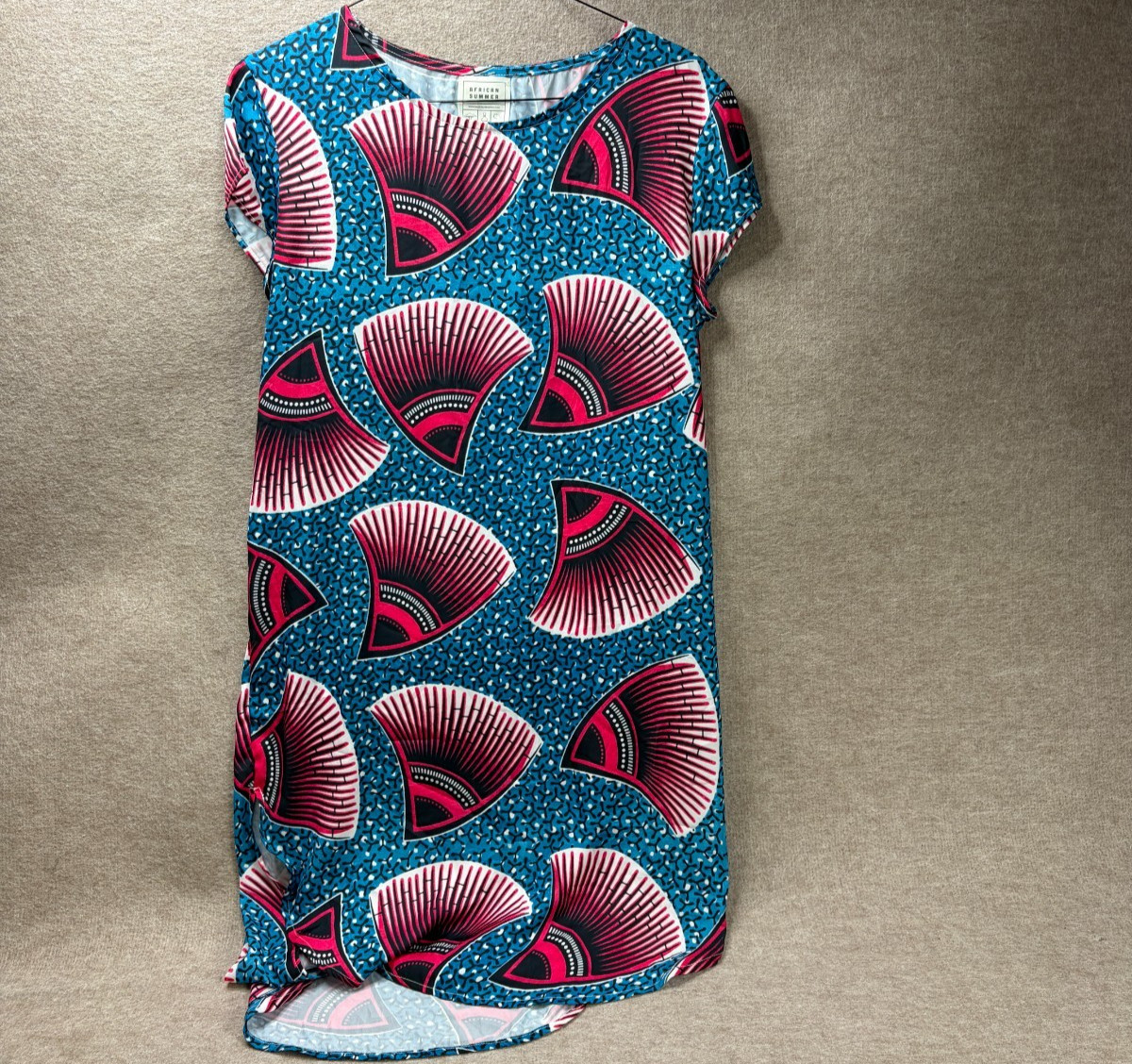 Mille Collins Dress Small Blue African Summer