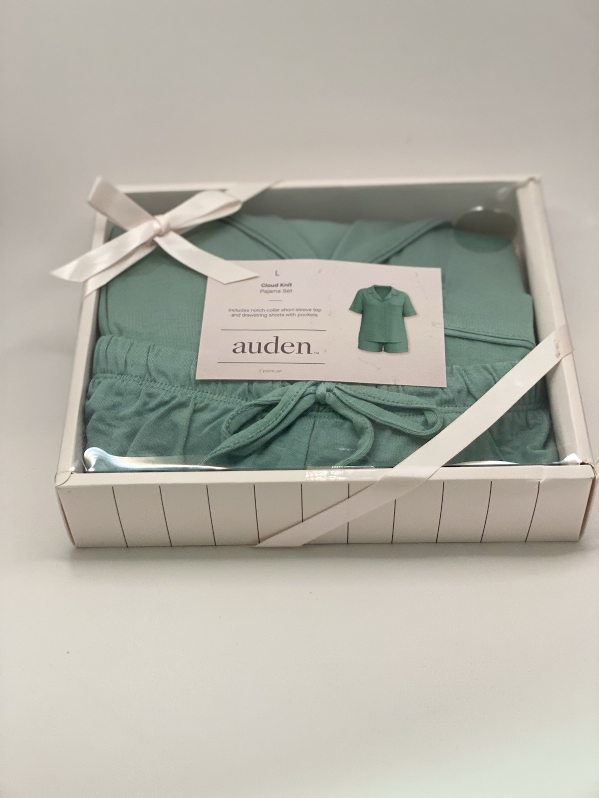 Auden Sleepwear 2 Piece Pajama Shorts Set – Light Green Soft NEW XS-XXL