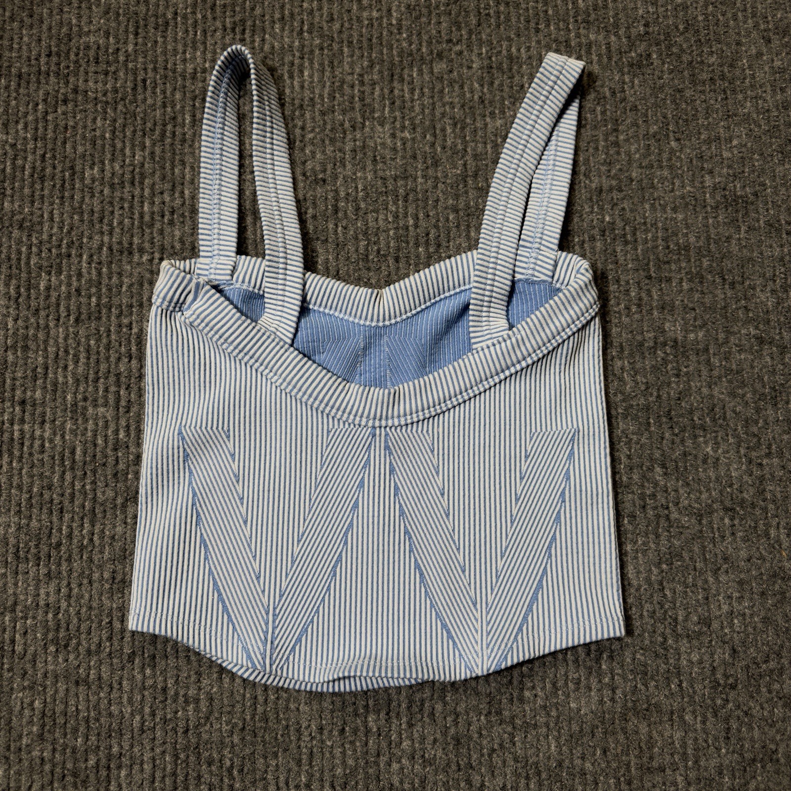 FP Movement Perfectly Plated Cami Women Size Medium/Large Blue White NEW