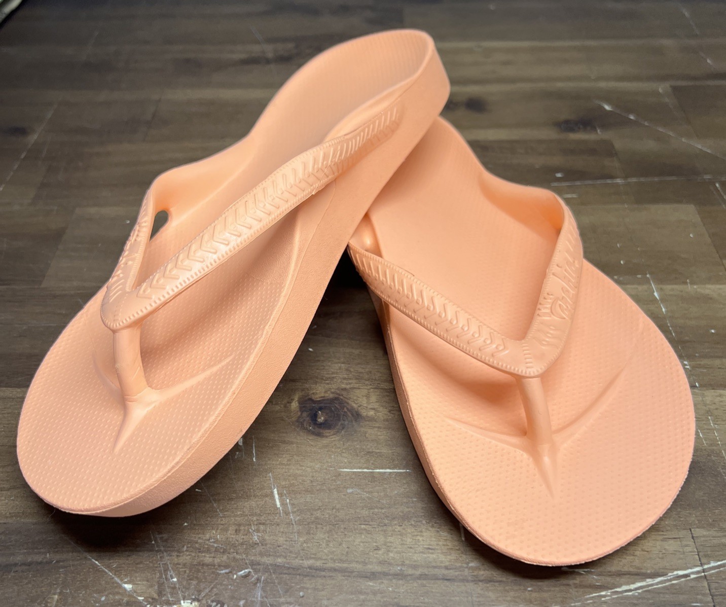 Archies Arch Support Flip Flops Sandals Peach Orange Size Men’s 8 Women’s 9