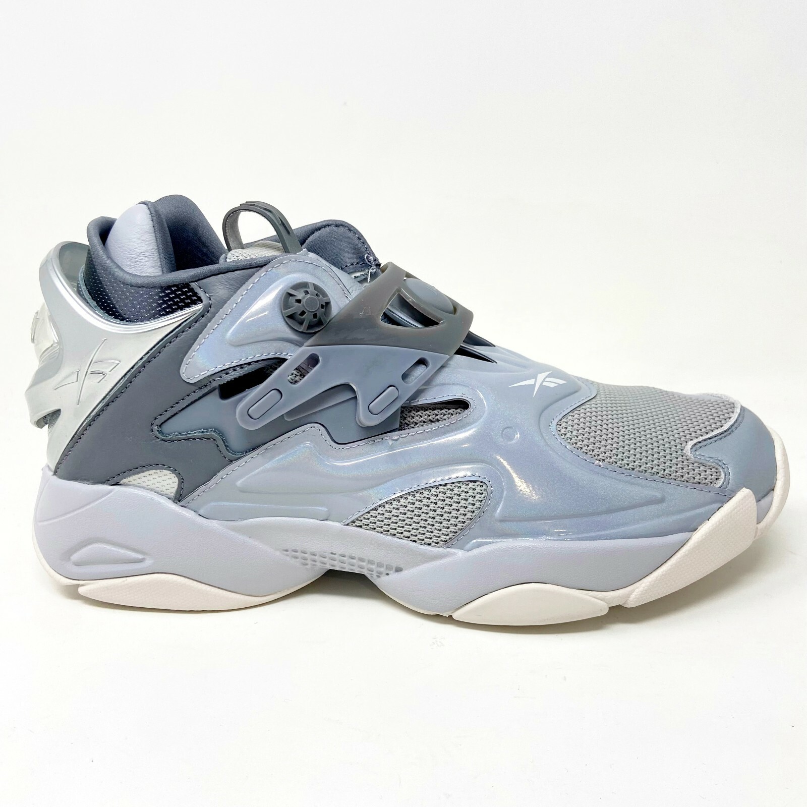 Reebok x JUNN J Pump Court Cold Grey Metallic Mens Basketball Sneakers H69060