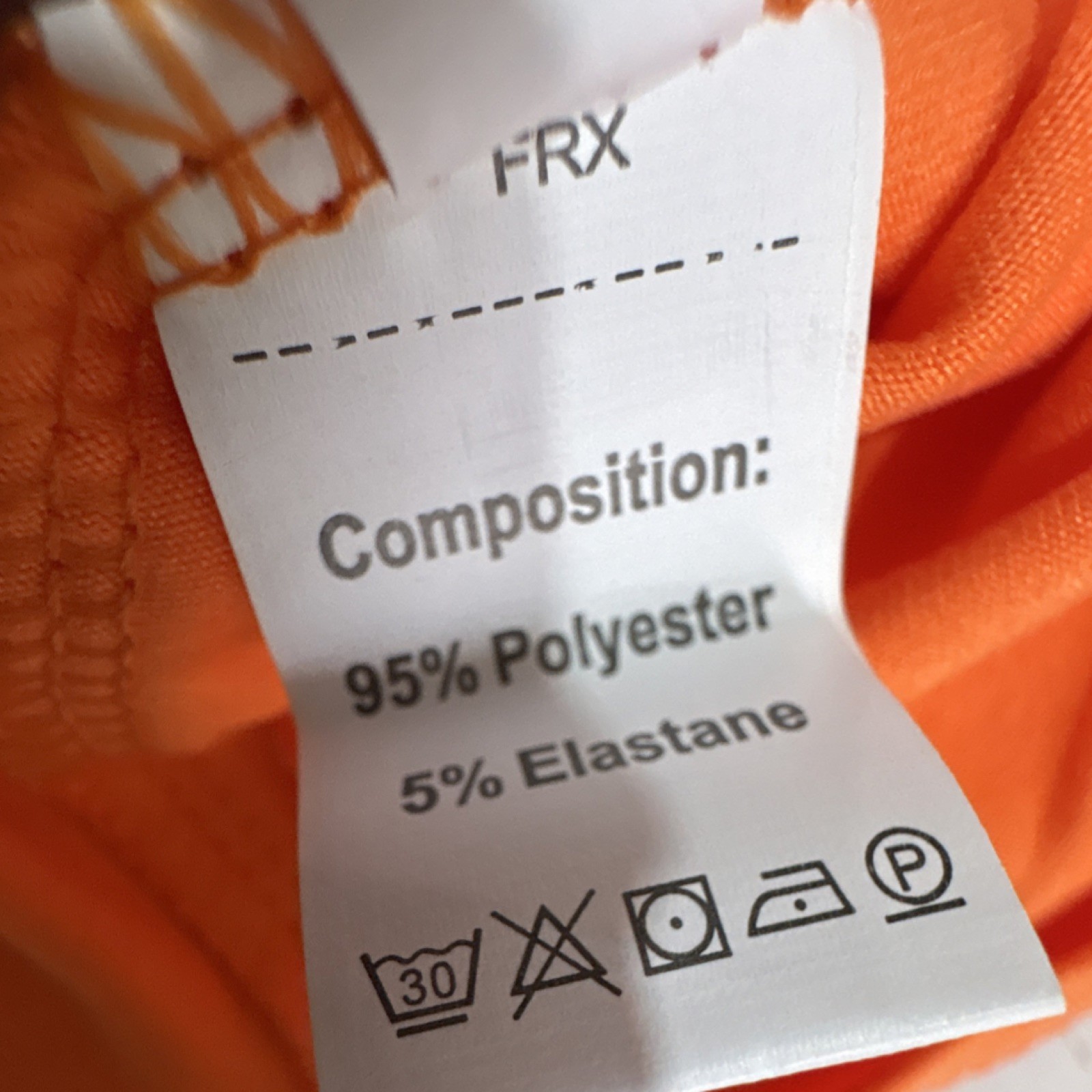 Men’s Orange Polyester Elastane Crew Neck Short Sleeve T-Shirt XL Regular A2