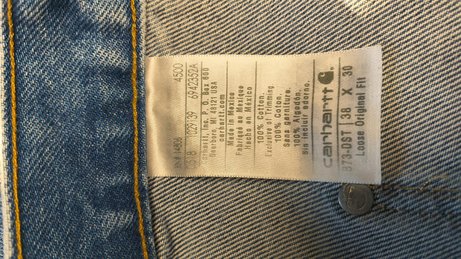 Carhartt Relaxed Fit Rugged Flex Utility Logger Jeans Mens 38×30 dungarees