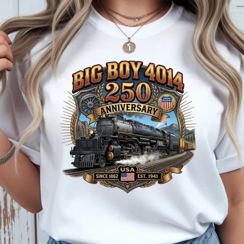 Union Pacific Big Boy 4014 Shirt America 250 Railroad Heritage Tee