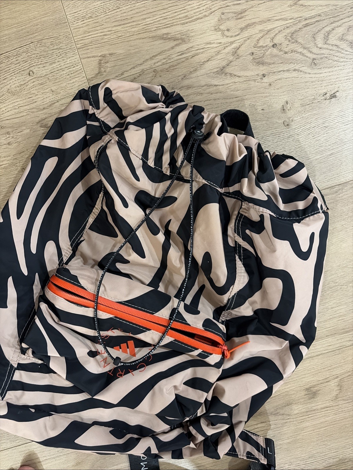 ADIDAS X STELLA MCCARTNEY | Sport Gymsack Rucksack Backpack Bag Packable Zebra
