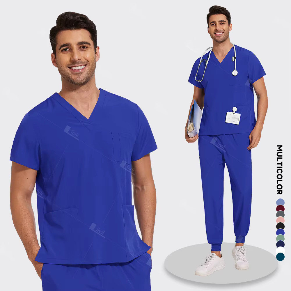 Lightweight Anti-Wrinkle Surgical Uniform Nurse Scrub Set for Women & Men Gift