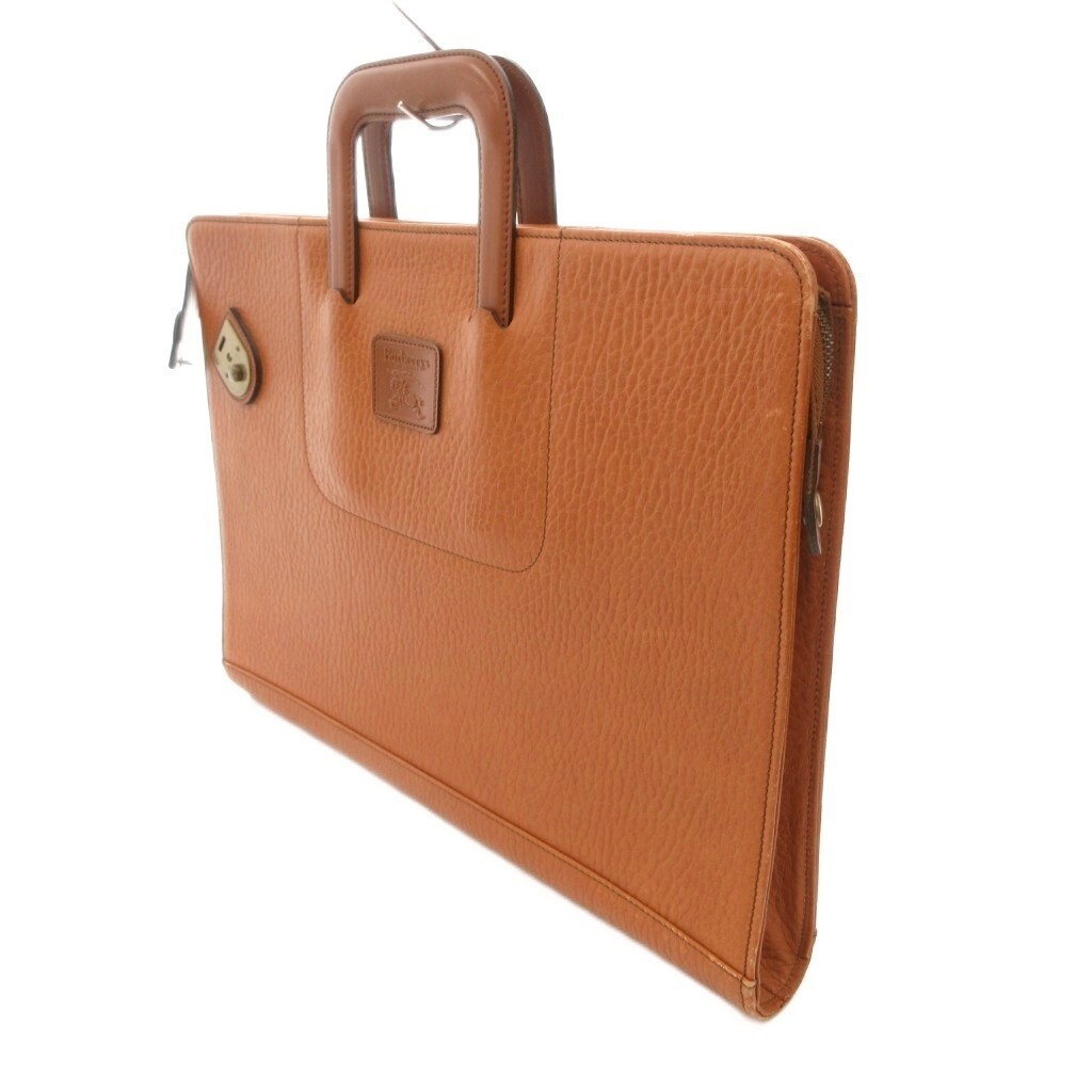 BURBERRYS Briefcase Leather Brown Vintage Authentic From Japan