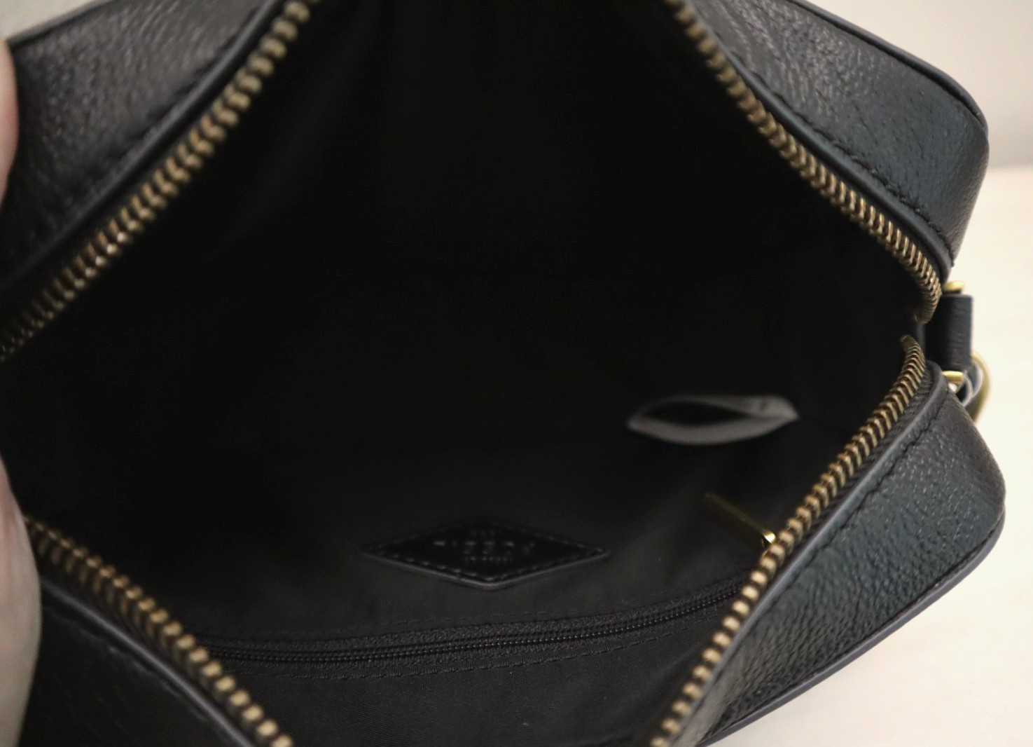 Fossil SHB3125001 Women’s Black Pebble Bryce Leather Small Crossbody Bag $180