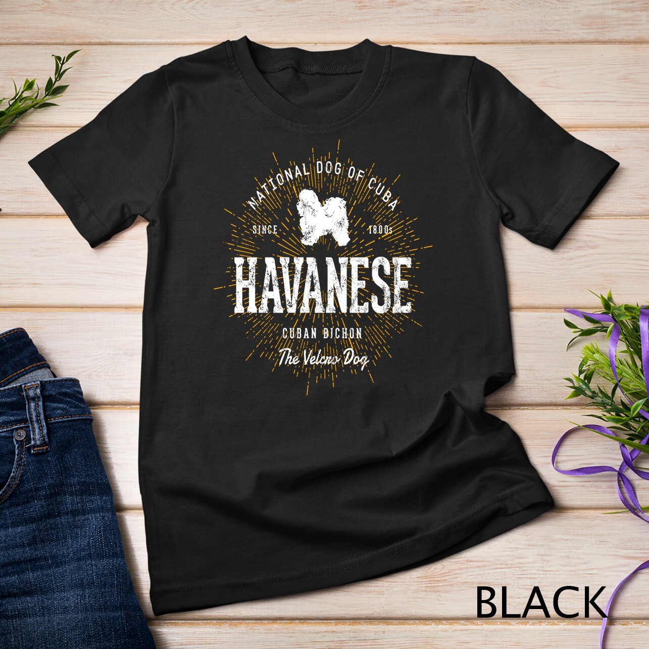 Vintage Style Retro Havenese Unisex T-shirt