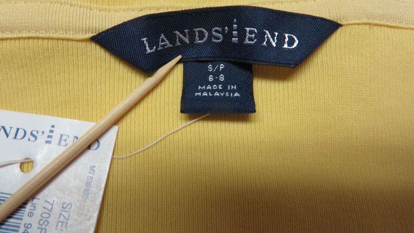 NWT Talbots yellow 3/4 sleeve 100% Baumwolle Cotton top PS with FREE SS tee Sm