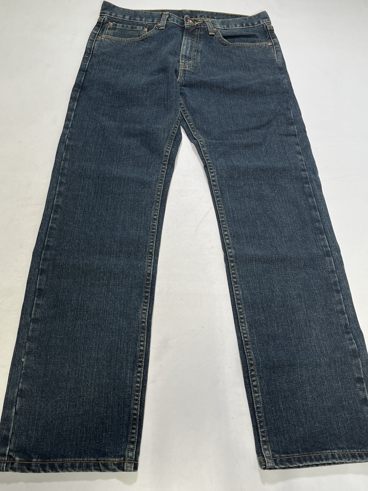 Mens Unbranded Dark Denim Straight Cut Jeans 32×32 EUC