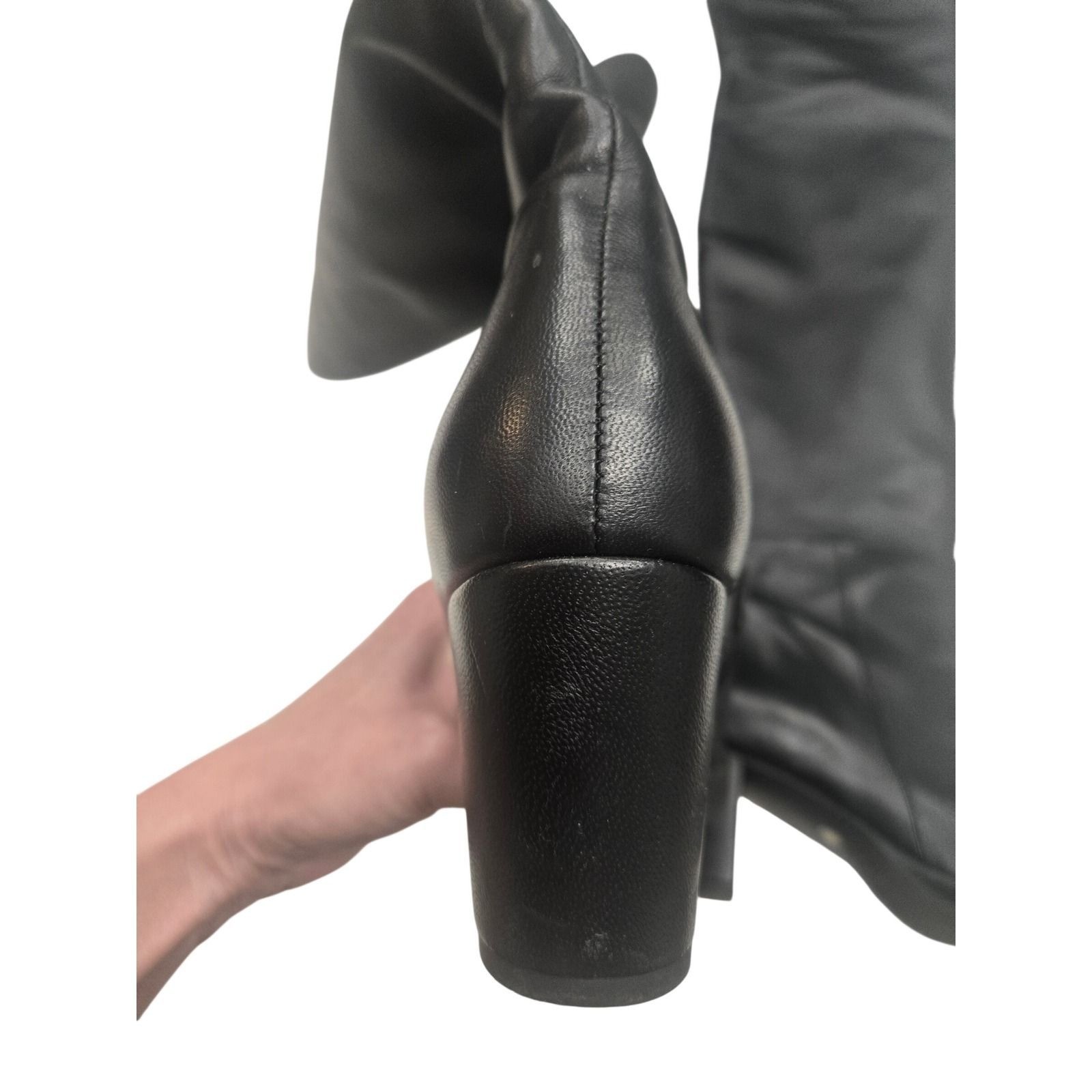 Fernando Berlin Frederique Bel 595 Over The Knee Black Leather Boots EU 39