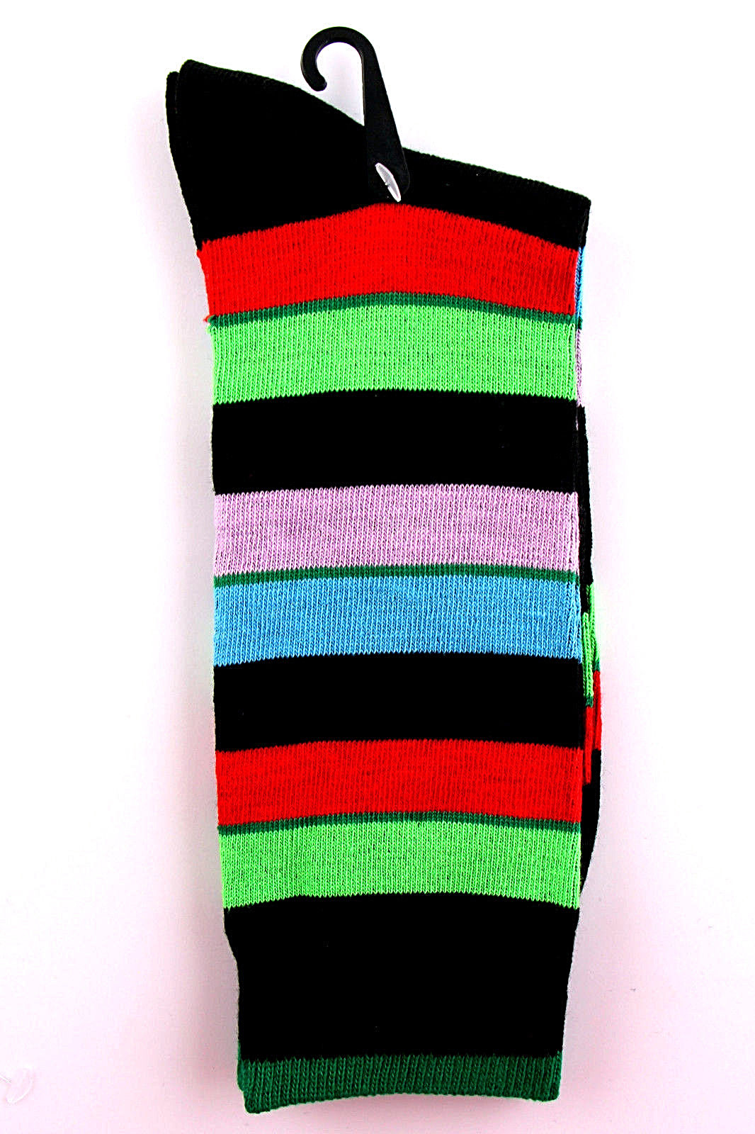 Men’s Casual Socks Goldstar Fashion Cotton Blend Wide Striped Green Top Footwea