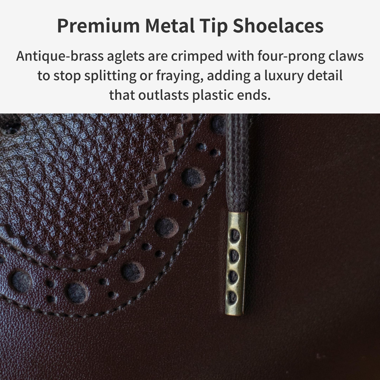 Glossy Waxed Cotton Flat Shoelaces 1/8″ (3mm) with Metal Tips – Dress Shoe Laces