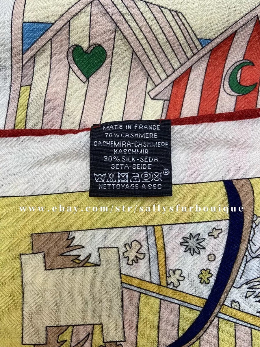 2026 Sallys 70% Cashmere 30% Silk Wrap Scarf Travel Print Double Face Shawl 53″