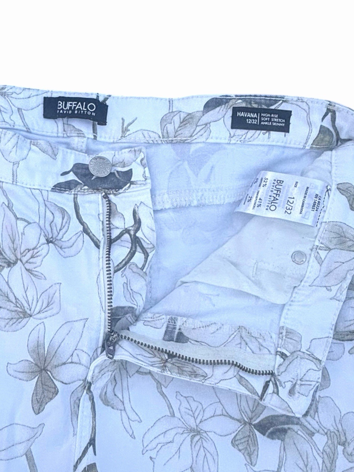 Buffalo David Bitton “Havana” High-Rise Soft Stretch Ankle Skinny Jeans Sz 12/32