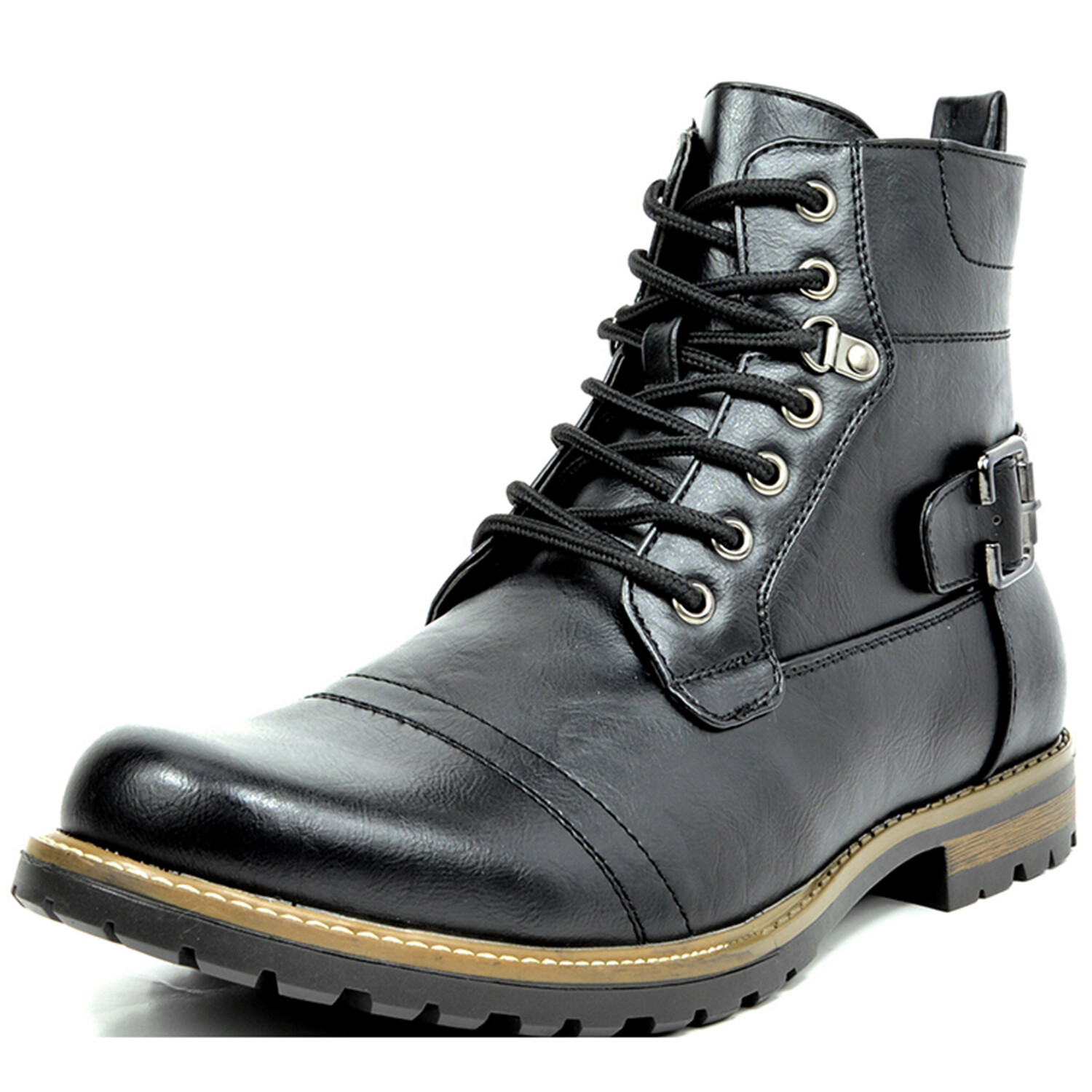 Men’s Motorcycle Boots Combat Riding Oxford Dress Leather Size 6.5-15