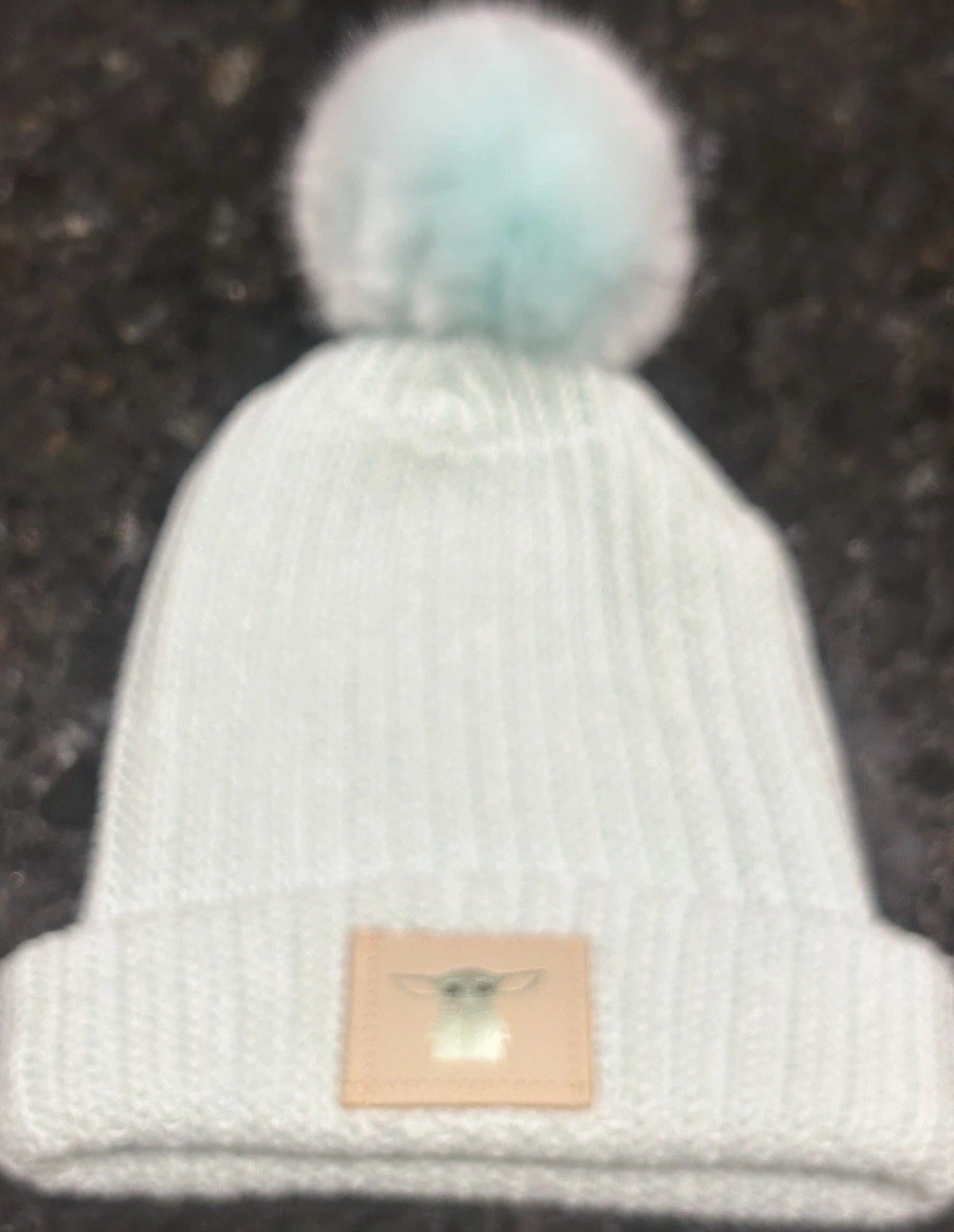 Love Your Melon Baby Yoda Grogu Mint Green Adult Beanie With Pom Disney Star War