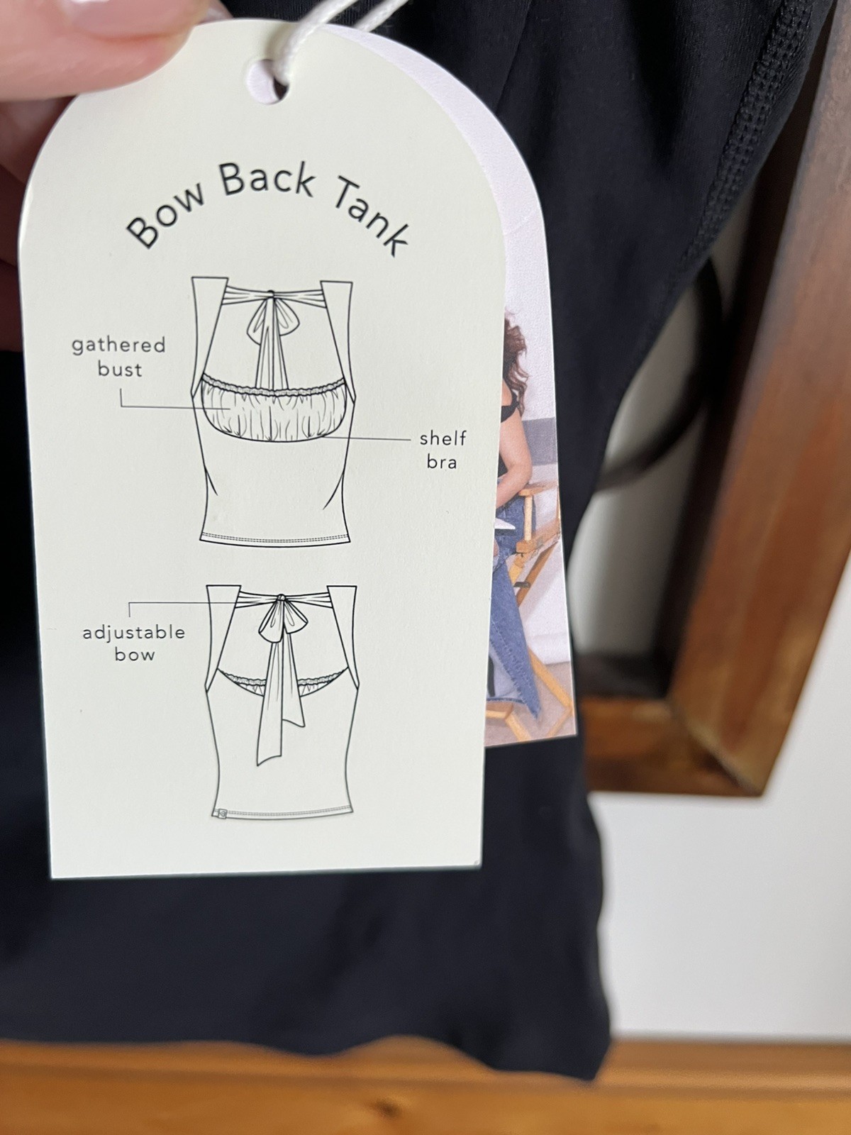 Blogilates Bow Back Tank Black Built-in Bra Size Extra Large NEW