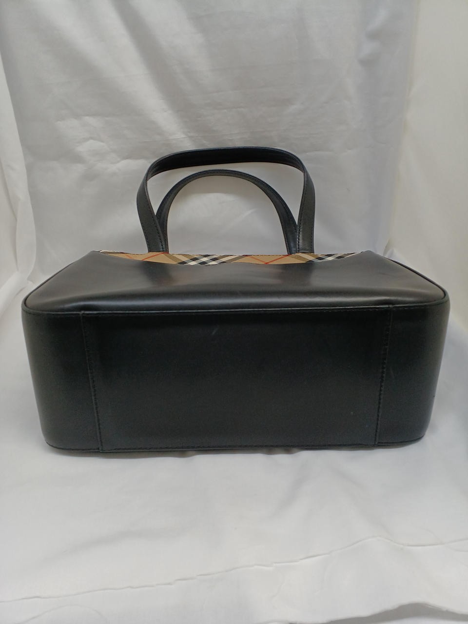 BURBERRY Nova Check Tote Bag 10.6 inch Black