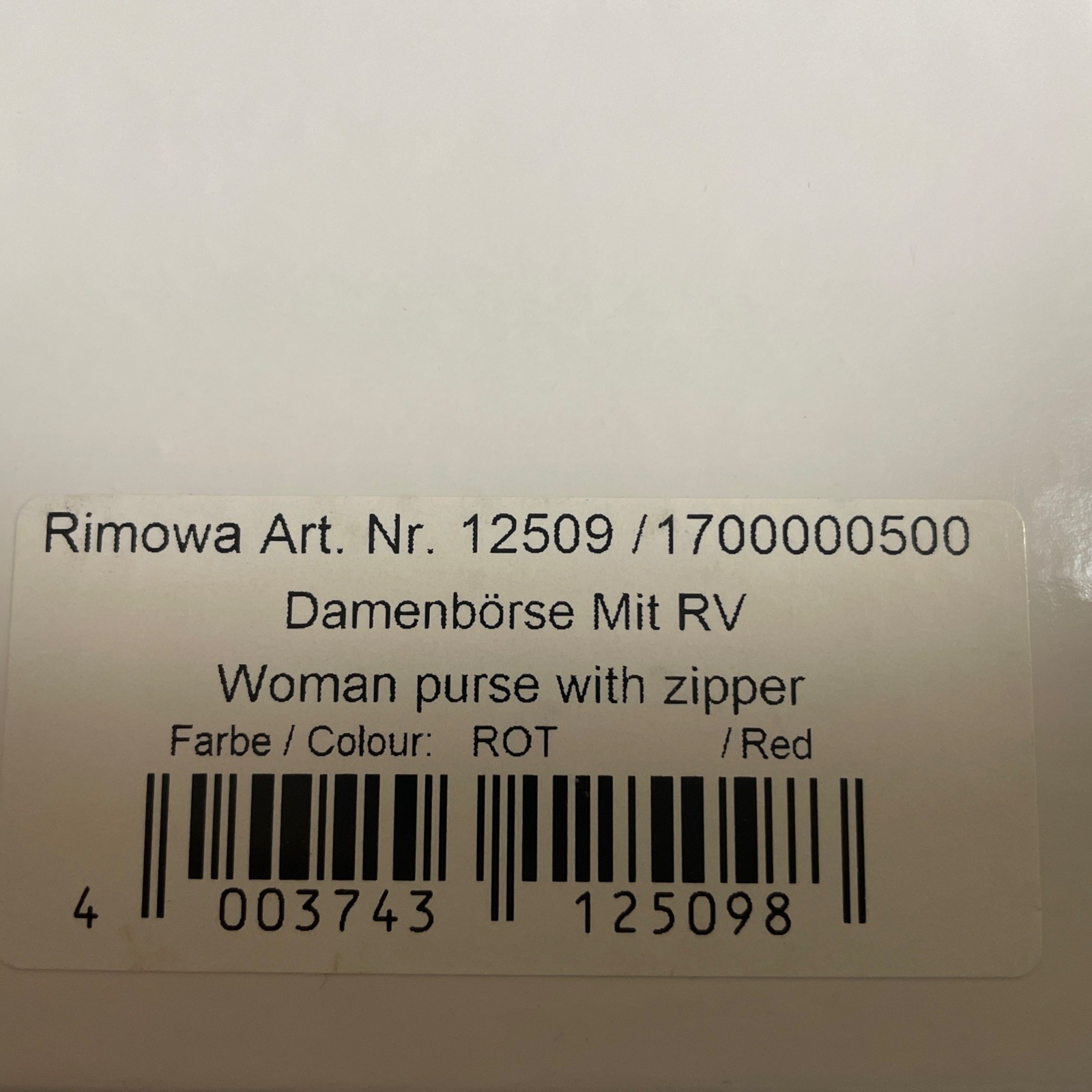 RIMOWA Wallet | Limited | New | | Leather | Red | Purse | Clutch | Pure