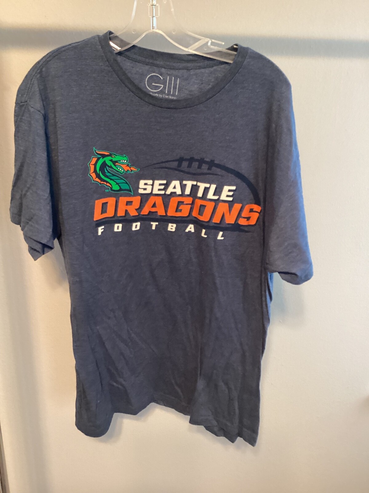 XL Mens XFL football Seattle Dragons logo soft t-shirt