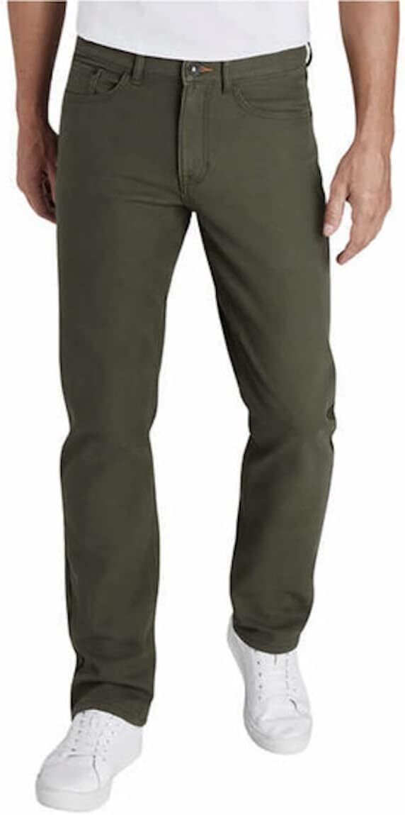 Weatherproof Vintage Men’s Fleece Lined Pants Stretch Canvas – Green- 38×30