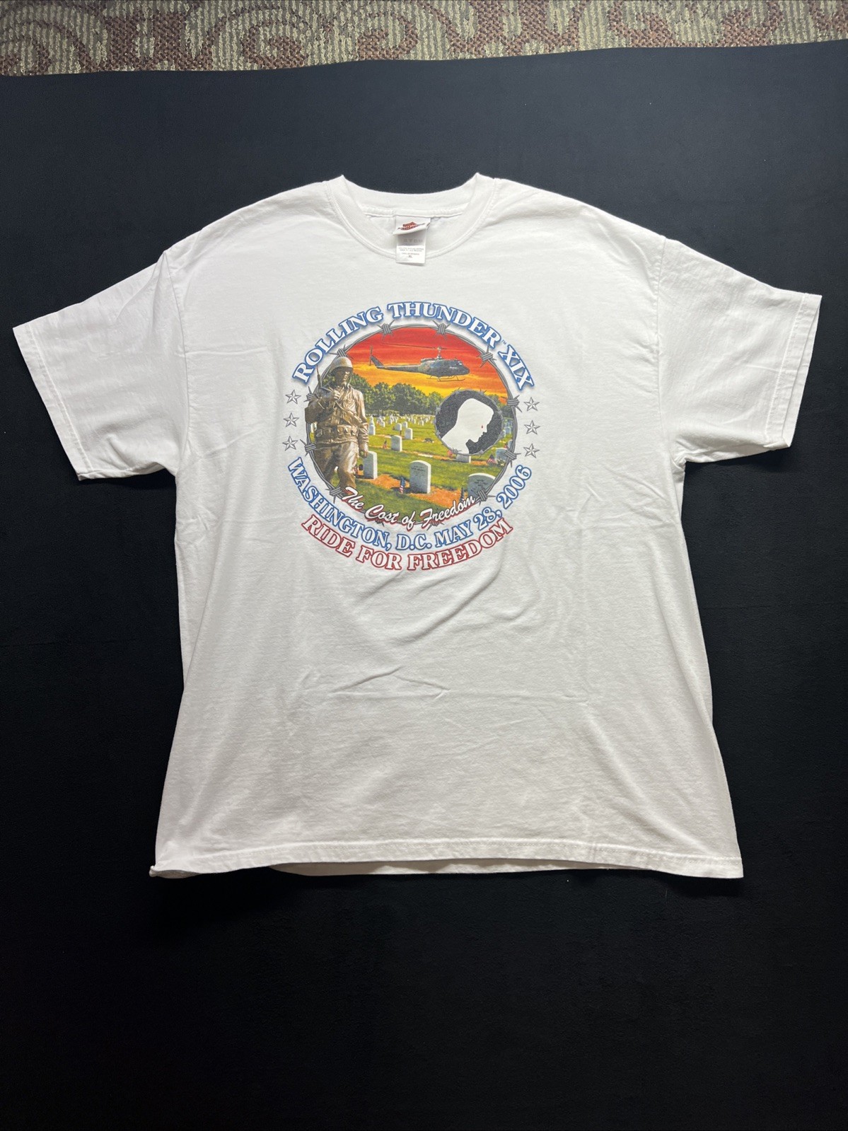HARLEY DAVIDSON 2006 ROLLING THUNDER XIX T SHIRT MENS LARGE WASHINGTON D.C.