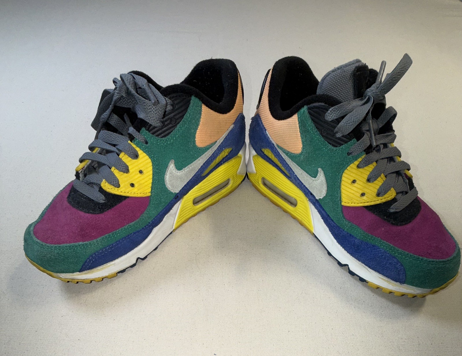 Nike Air Max 90 QS Viotech 2.0 Lucid Green Multi Suede CD0917-300 Size 6 M,7.5 W