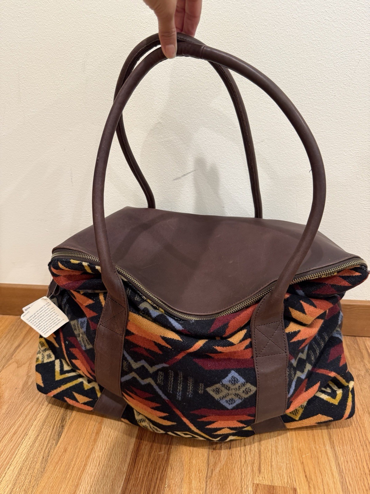 Pendleton Overnight Weekender Leather Tote Bag