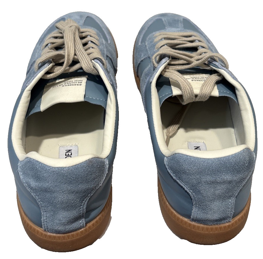 Steve Madden Dixin Leather BLUE Suede GAT Sneakers Trainers 11M-US UK-10 EU-44