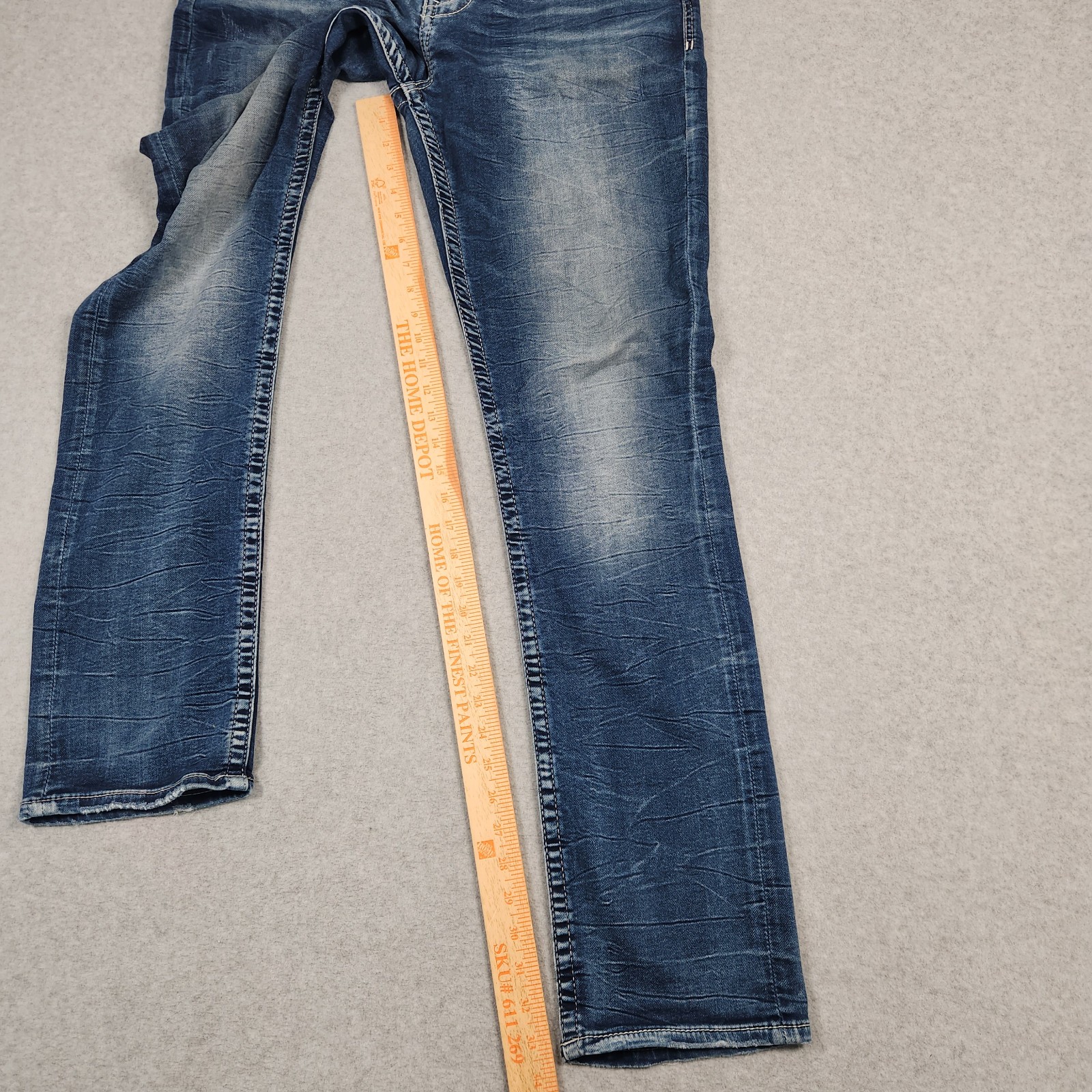 BKE Jake Jeans Mens 34×32 Blue Straight Leg Stretch Denim Medium Wash Casual