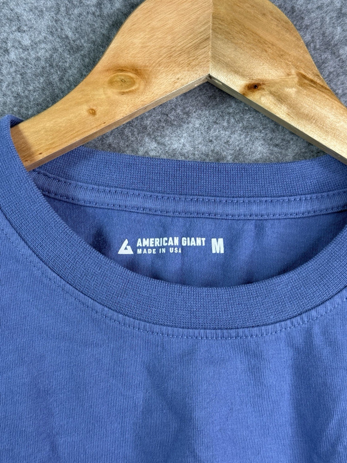 American Giant Midweight Crew Neck T Shirt Moonlight Blue Men’s Medium USA Made