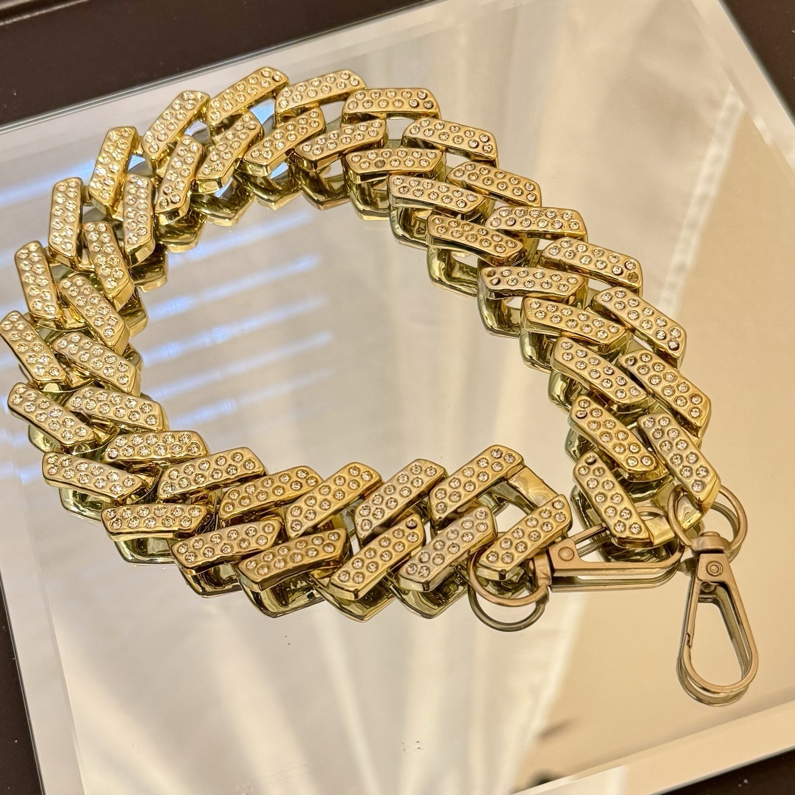 Gold Cuban Link Handbag Chain Brand New