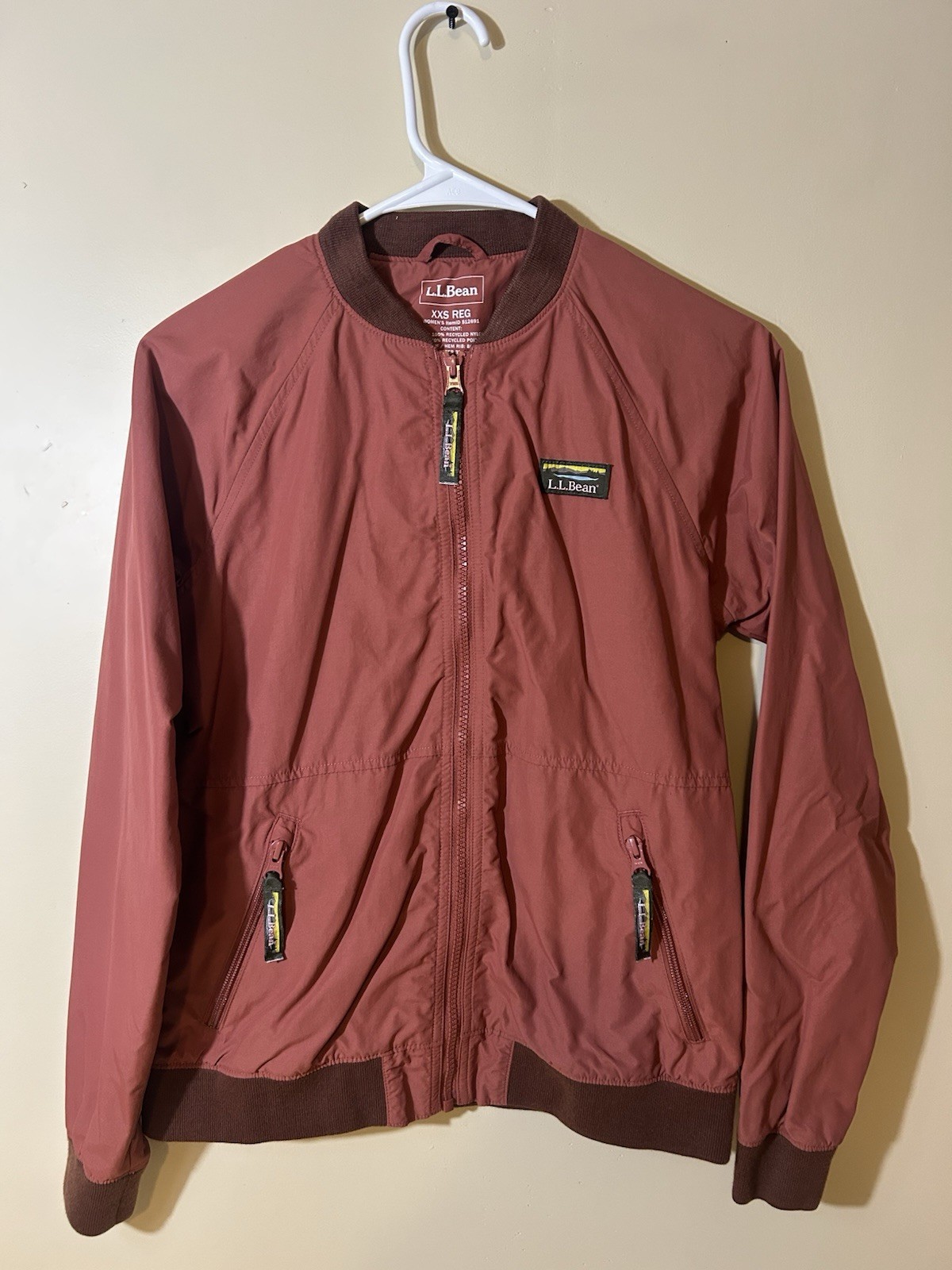 L.L. Bean Women’s 3-Season Bomber Jacket Size XXS Regular – Salmon Color