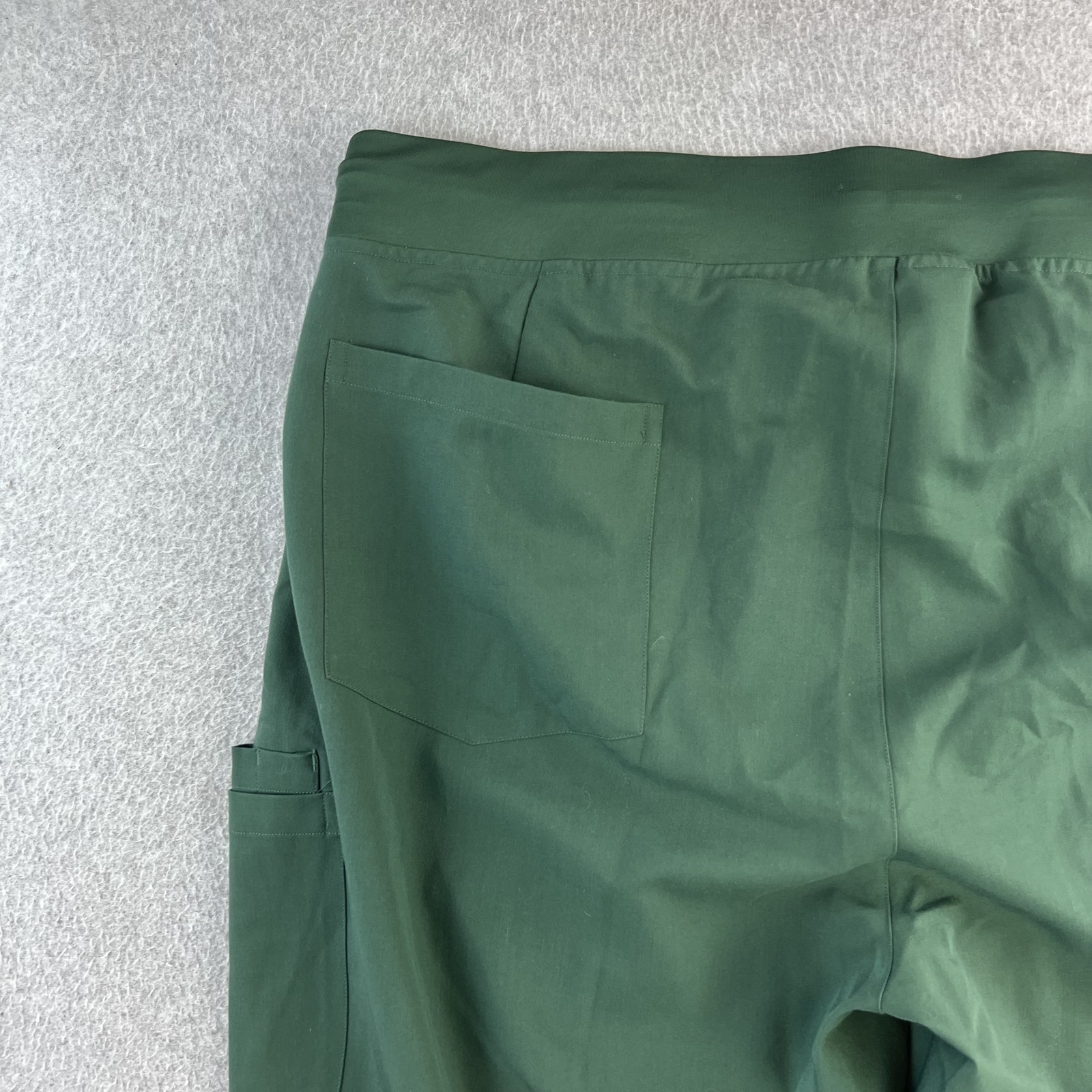 Mandala Slim Pants Womens 2XL Petite Midnight Green Scrub Jogger Stretch Pockets