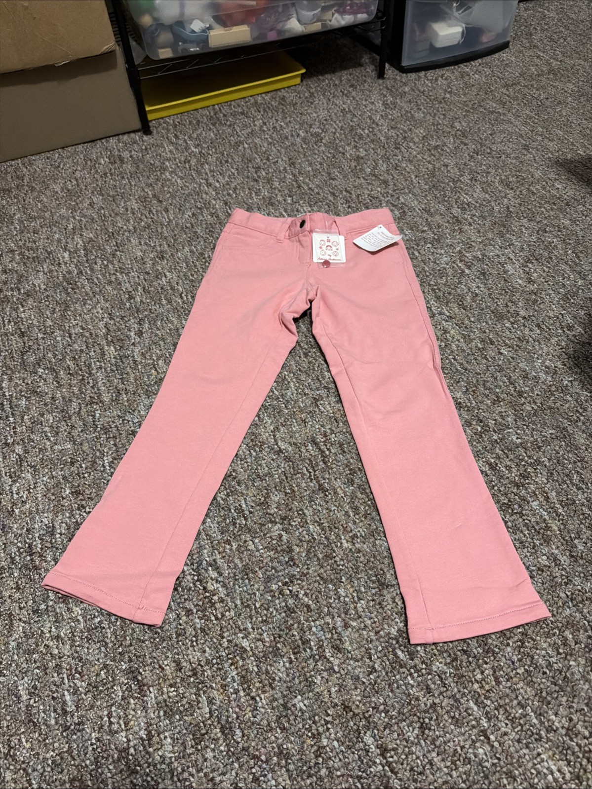 Hanna Andersson Girl’s Adjustable Waist Pants In Pink – Size 120 (6-7) – NWT