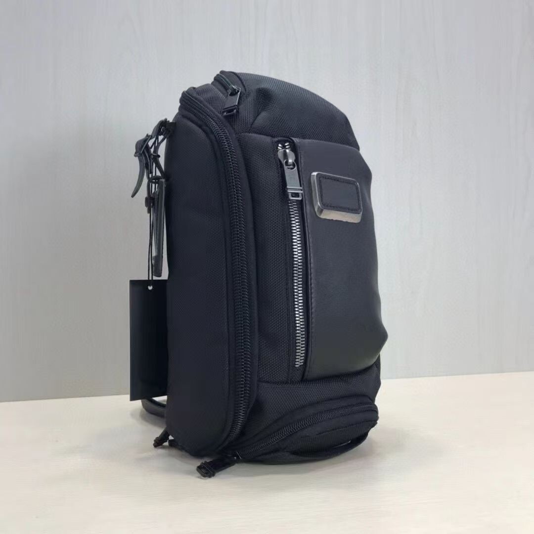 TUMI ALPHA elly Sling Bag New Nylon Leather Black Shoulder bag 232399 outlet