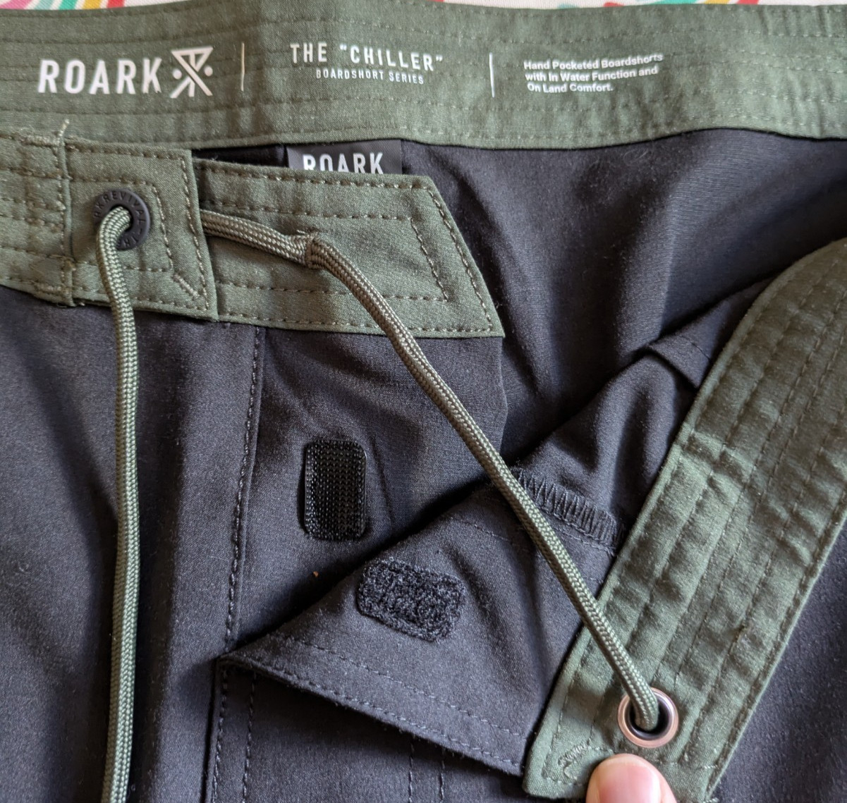 Roark The Chiller 17″ Mixtape Boardshorts Mens 38 Black Hemp Swim Shorts RRP £85